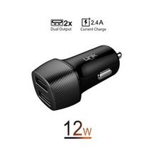 Linktech C490 2.4A Siyah Çift Girişli Araç İçi Şarj Aleti Adaptör Başlık