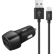 Linktech C492 2.4A 2x USB Araç Şarj Aleti ve Lightning USB Kablo Set