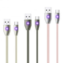 Linktech K484 Micro Usb Yassı Işıklı 1.2 mt Şarj ve Data Kablosu