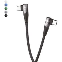 Linktech K595 Safe Mavi 60W 1.5 mt Type-C-Type-C 90 Derece Data Şarj Kablosu