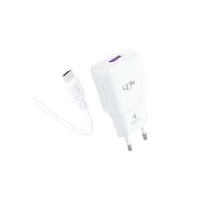 Linktech T443E QC 3.0A Strong 18W Şarj Aleti ve Type-C USB Kablo Seti