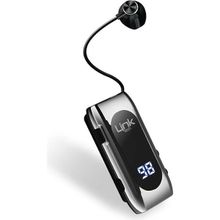 LinkTech V80 Gri Pro Makaralı Titreşimli Bluetooth Silikonsuz Kulaklık