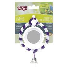Living World Zilli Aynalı Mor Halka Kuş Oyuncağı