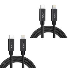 LivX BLT-03-2 Horizontal İkili Paket 20W Type C to Lightning 3 Metre iPhone iPad Uyumlu Hızlı Şarj ve Data Kablosu