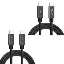 LivX İkili Paket Solid 100W 5A Type C to Type C PD 2.0 5 Gbps Space Gray 2 Metre Hızlı Şarj ve Data Kablosu