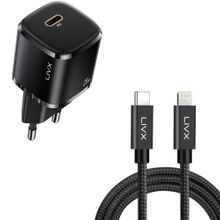 LivX Rapid 20W USB-C Mini PD Hızlı Şarj Cihazı Güç Adaptörü ve 1 m iPhone Şarj Kablosu
