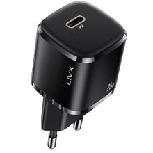 LivX Rapid L23 20 W USB-C Mini PD Siyah Hızlı Şarj Cihazı Güç Adaptörü