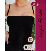 Liza 15010 Agraflı Toparlayıcı Kalın Askılı Siyah Kadın Atlet