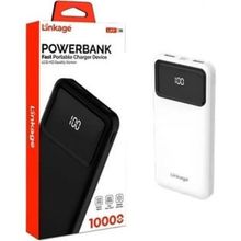 Lkp-36 - 10000 Mah 2x USB Dahili Type-C Kablo LCD Güç Göstergeli Powerbank - Beyaz