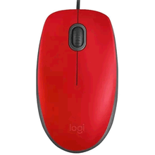 Logitech M110 Sessiz 1000DPI Kırmızı Optik Kablolu Mouse