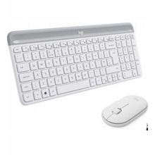 Logitech MK470 Beyaz Kablosuz İnce Q Klavye Mouse Seti