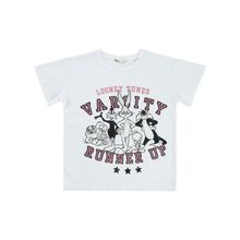 Looney Tunes Kız Çocuk Tişört 6-9 Yaş Beyaz-8-9 Yaş
