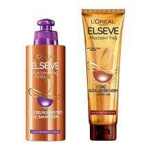 L'Oréal Paris Elseve Mucizevi Yağ Saç Güzelleştirici Krem 150 ml Kuru ve Sert Saçlar Elseve Mucizevi Amla Yağı Bukle Belirginleştirici Saç Bakım Kremi Saç Bakım Seti