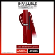 L'Oréal Paris Infaillible Laque Resistance 520 Berry Bordeaux Likit Parlak Ruj