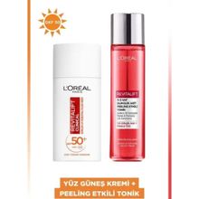 L'Oréal Paris Revitalift Clinical SPF 50 Yüz Güneş Kremi 50 ml 5 Saf Glikolik Asit Peeling Etkili Tonik
