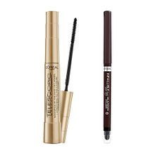 L'Oréal Paris Telescopic Maskara Siyah Infaillible Automatic Jel Göz Kalemi Kahverengi Makyaj Seti