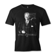 Lord T-Shirt Atatürk - Onu Arıyoruz. Anıyoruz Siyah Erkek T-shirt