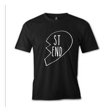 Lord T-Shirt Best Friends Kalp 1/2-2 Siyah Erkek T-shirt