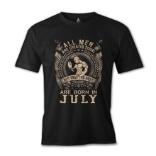Lord T-Shirt Burç Yengeç- Born in July Siyah Erkek T-shirt