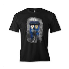 Lord T-Shirt Doctor Who - Tardis Siyah Erkek T-shirt