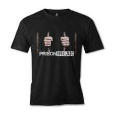 Lord T-Shirt ES-1177 Siyah Prison Break Behind The Bars Erkek T-shirt
