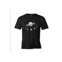 Lord T-Shirt ES-1225 Siyah Swing Astronot Erkek T-shirt
