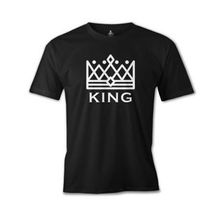 Lord T-Shirt ES-1531 King And Queen King Siyah Erkek T-Shirt