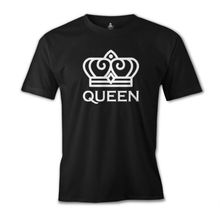 Lord T-Shirt ES-1532 King And Queen Queen Siyah Erkek T-Shirt