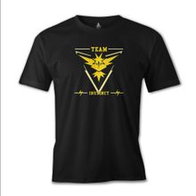 Lord T-Shirt ES-845 Siyah Pokemon Go Team Instinct Erkek T-shirt