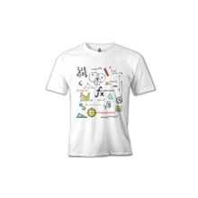 Lord T-Shirt MB-664 Beyaz Matematik İntegral Erkek T-shirt