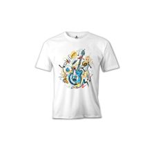 Lord T-Shirt MB-988 Gitar Kandinsky Beyaz Erkek T-Shirt