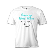 Lord T-Shirt She's my Best Friend 2 Beyaz Erkek T-shirt