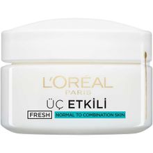 Loreal Paris 3 Etkili Ferahlık Normal ve Karma Ciltler için Nemlendirici Krem