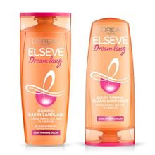 L'Oreal Paris Elseve Dream Long Kolay Tarama Saç Bakım Kremi 360 ml Elseve Dream Long Onarıcı Bakım Şampuanı 360 ml Saç Bakım Seti