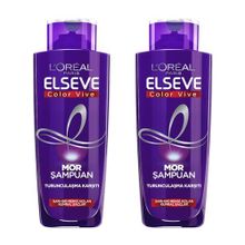 Loreal Paris Elseve Turunculaşma Karşıtı Mor Şampuan 2'li 200 ml Saç Bakım Seti