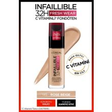 L'Oreal Paris Infaillible 32H Fresh Wear C Vitaminli 145 Rose Beige Fondöten