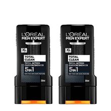 L'Oreal Paris Men Expert Total Clean 5'i 1 Arada Kömürlü 2x300 ml Duş Jeli