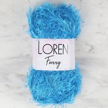 Loren 34042 RF003 Furry Mavi El Örgü İpi