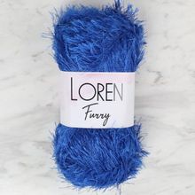 Loren 34043 RF004 Furry Saks Mavisi El Örgü İpi