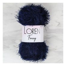 Loren 34044 RF005 Furry Lacivert El Örgü İpi