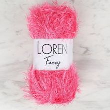 Loren 34050 RF016 Furry Koyu Pembe El Örgü İpi
