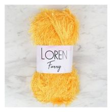 Loren 34063 RF075 Furry Hardal Sarısı El Örgü İpi