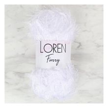 Loren 34067 RF118 Furry Beyaz El Örgü İpi