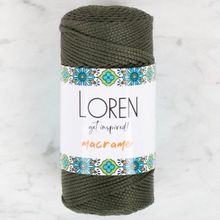 Loren 34337 RM0195 Macrame Asker Yeşili El Örgü İpi
