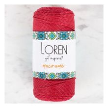 Loren 34345 RM0105 Macrame Koyu Kırmızı El Örgü İpi