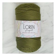 Loren LM010 34429 Polyester Soft Macrame Yeşil El Örgü İpi