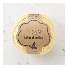 Loren Natural Cotton 33915 R086 Pastel Sarı El Örgü İpi