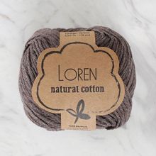 Loren Natural Cotton R069 Kahverengi El Örgü İpi