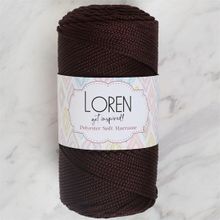 Loren Polyester Soft Macrame 34440 LM034 Koyu Kahverengi El Örgü İpi