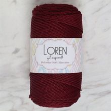 Loren Polyester Soft Macrame 34444 LM039 Bordo El Örgü İpi